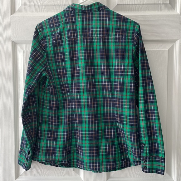 🌹 Vineyard Vines | green plaid cotton button down shirt size 8 - Picture 9 of 9